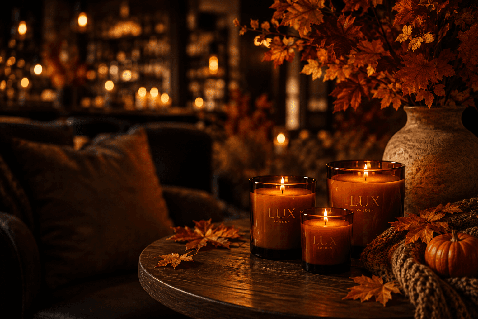 autumn, candles